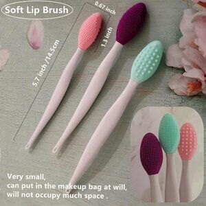 NEW Set of 2: Lip Scrub Brushes - Mint Green / Pink